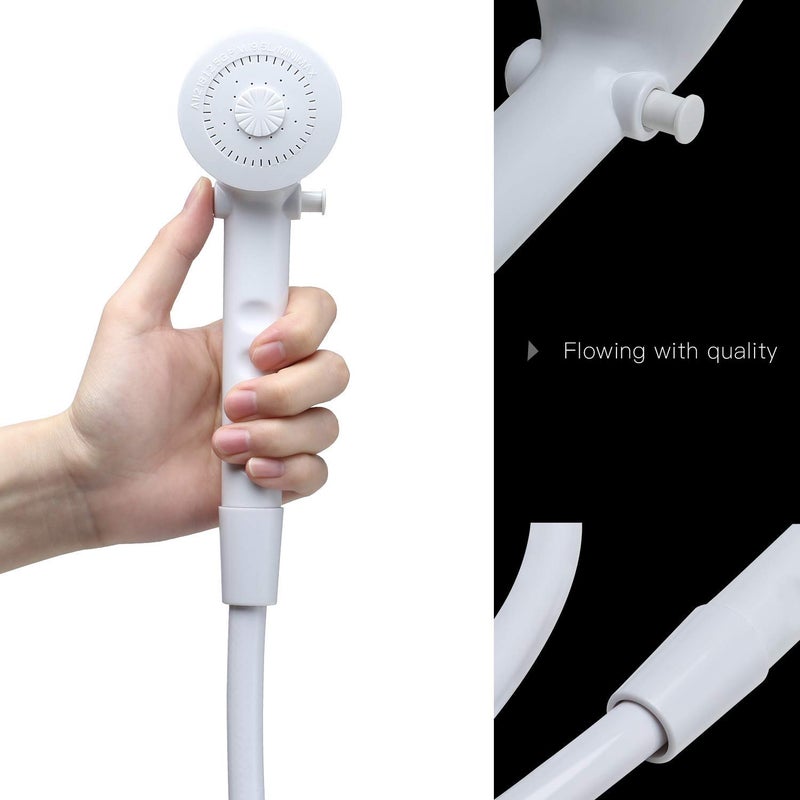 OYMOV RV Shower Faucet with Head and Hose - Indoor Outdoor Camper Shower Faucet Set Water-saving On-Off Showerhead Replacement Kit for RVs, Fifth Wheels, Motorhomes,Travel Trailers,Campers,White - Image 5